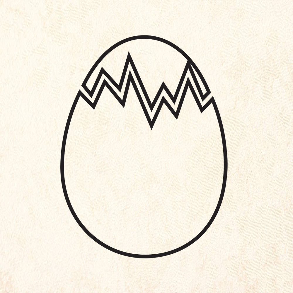 StampaFe Cracked Egg Rubber Art Stamp