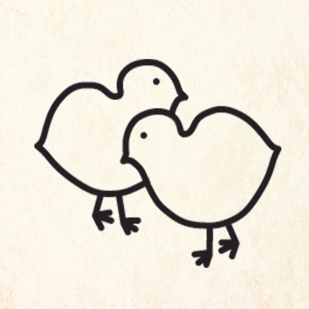 StampaFe Two Chicks Easter Rubber Art Stamp