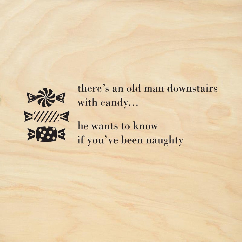 StampaFe There's  An Old Man Downstairs With Candy Halloween Rubber Art Stamp