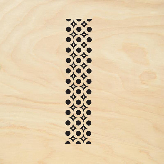 StampaFe Geo Border Retro Rubber Art Stamp