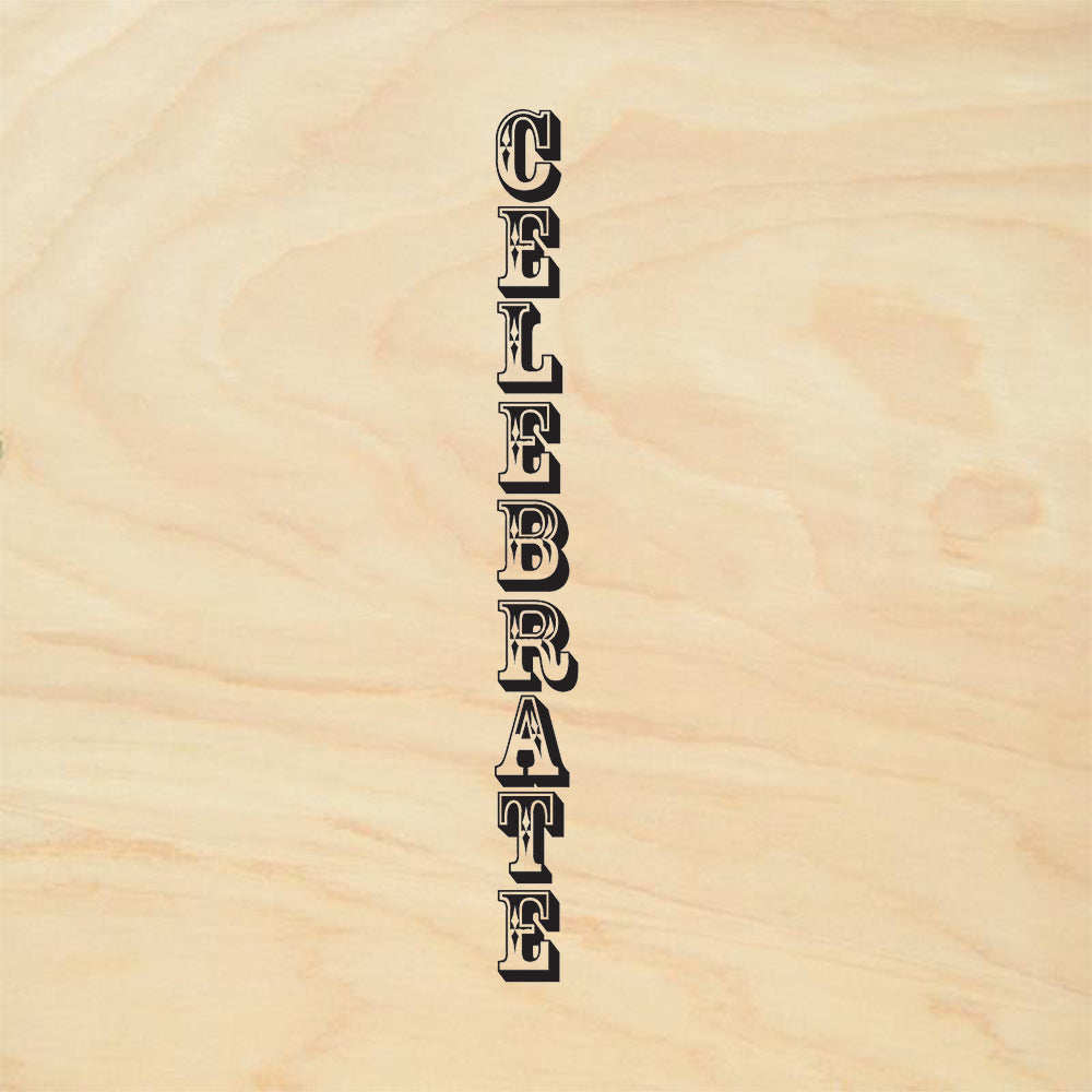 StampaFe Celebrate verticle Vintage Rubber Art Stamp