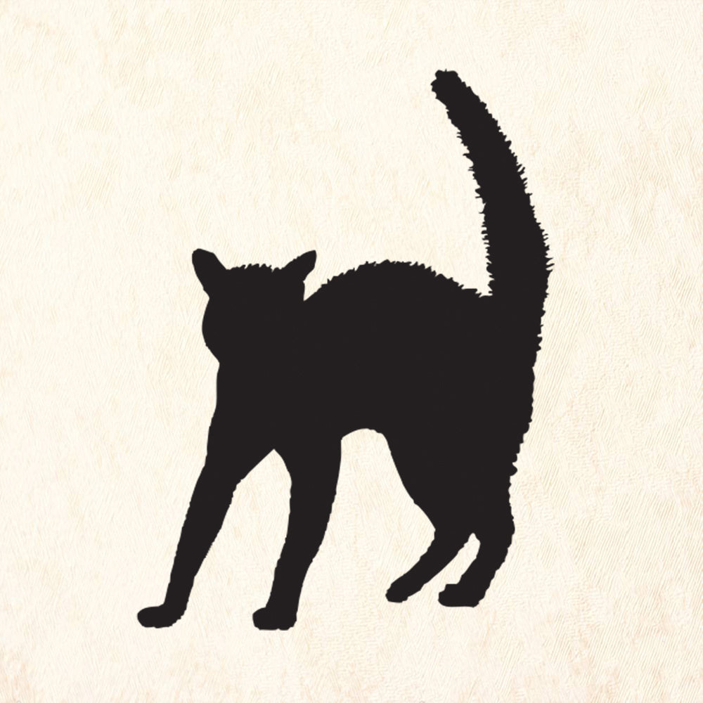StampaFe Scaredy Cat Halloween Rubber Art Stamp