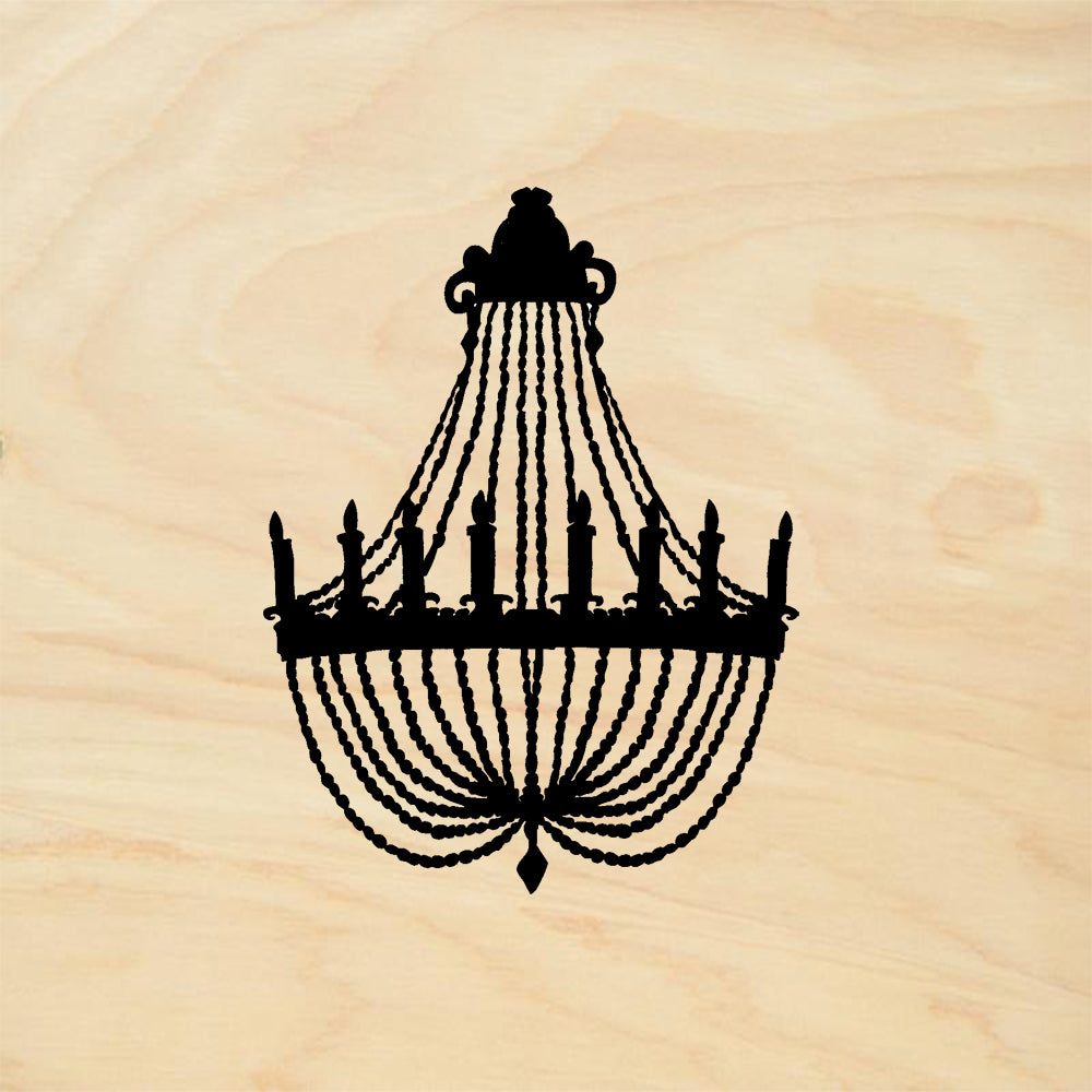 StampaFe Beaded Chandelier Rubber Art Stamp