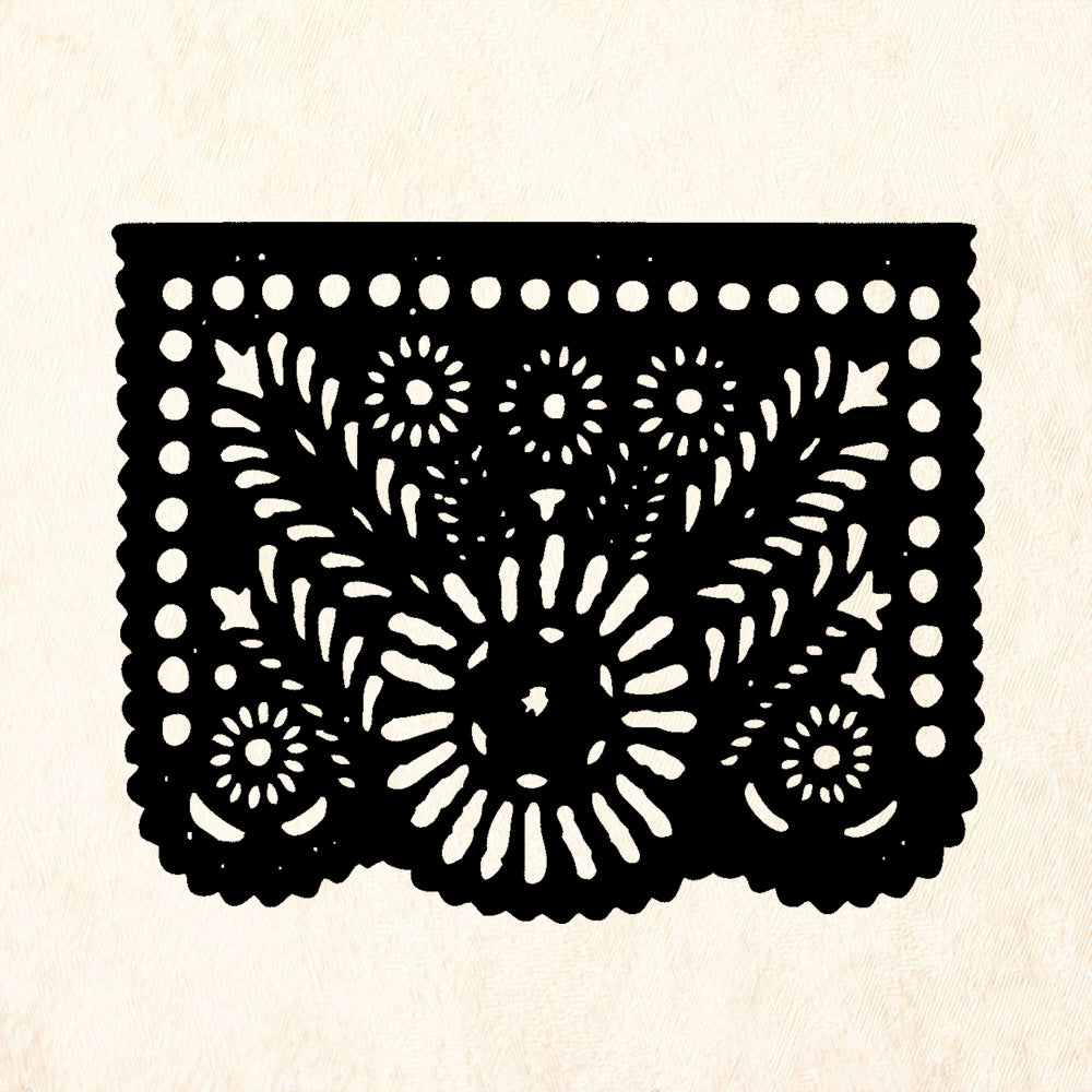 StampaFe Medallion Picado Solid Day of the Dead Rubber Art Stamp