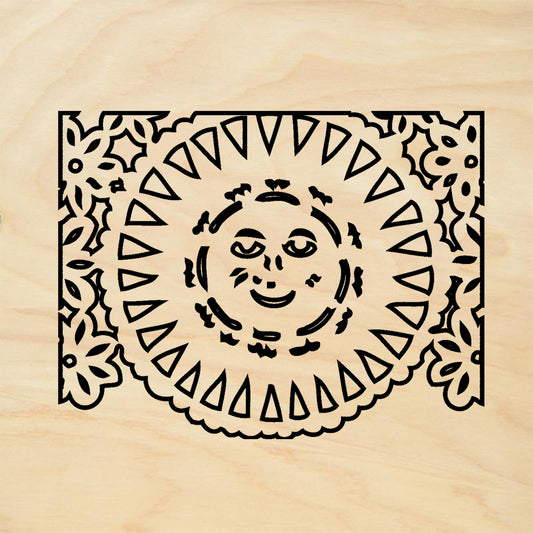 StampaFe Sol Picado Outline Day of the Dead Rubber Art Stamp