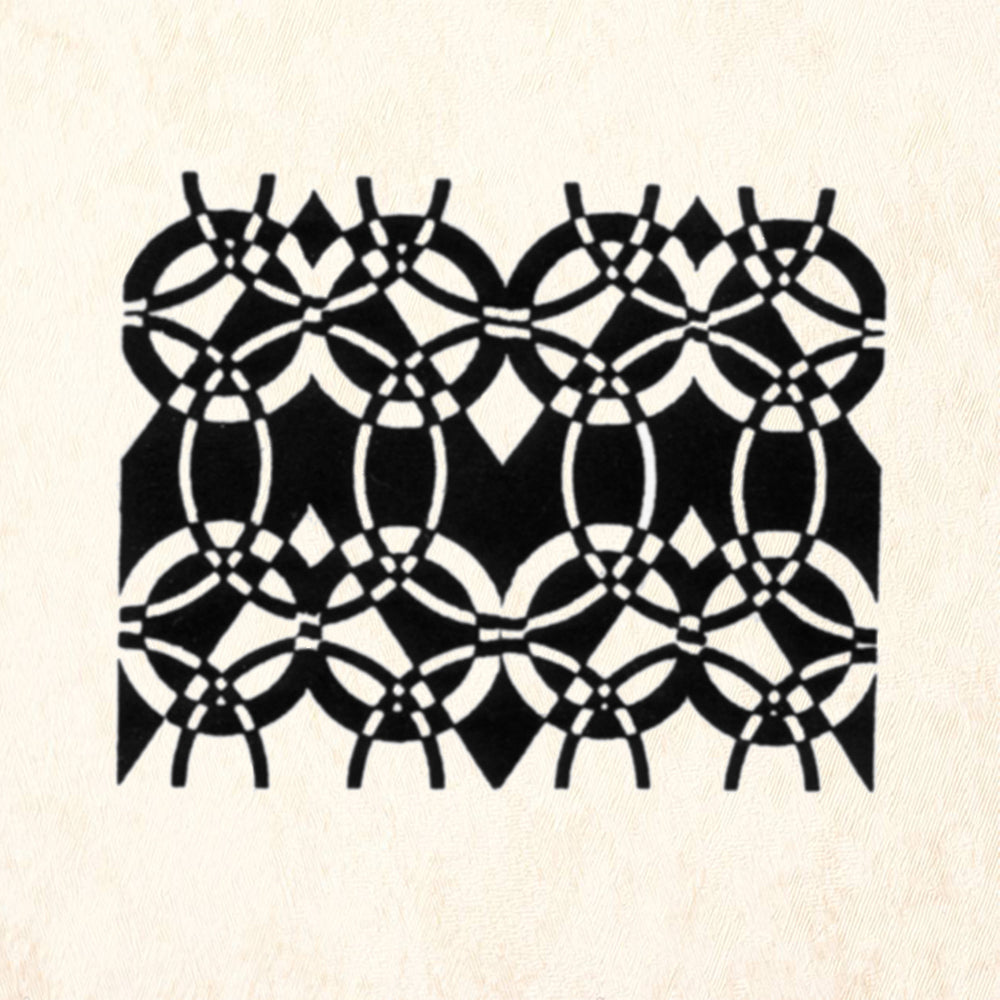 StampaFe Geo Deco Border Reverse Small Art Deco Rubber Art Stamp