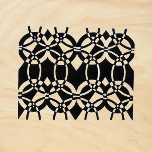 StampaFe Geo Deco Border Reverse Small Art Deco Rubber Art Stamp
