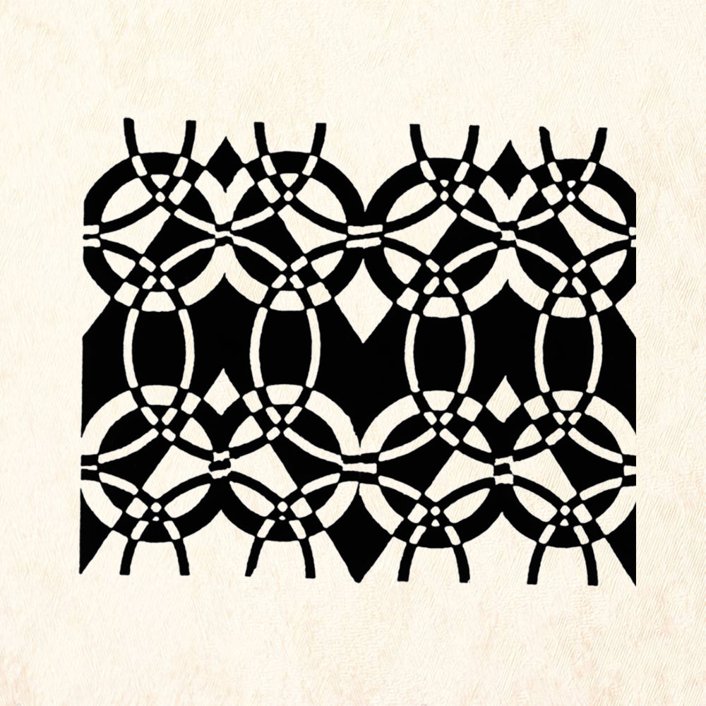 StampaFe Geo Deco Border Reverse Large Art Deco Rubber Art Stamp