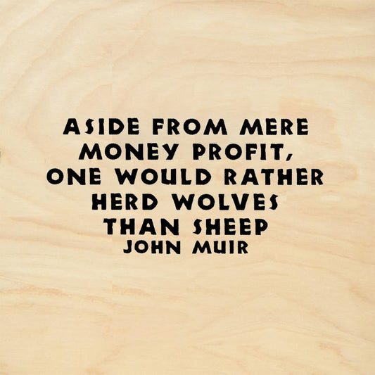 StampaFe Aside From Mere Money Profit Quoted by John Muir  Rubber Art Stamp