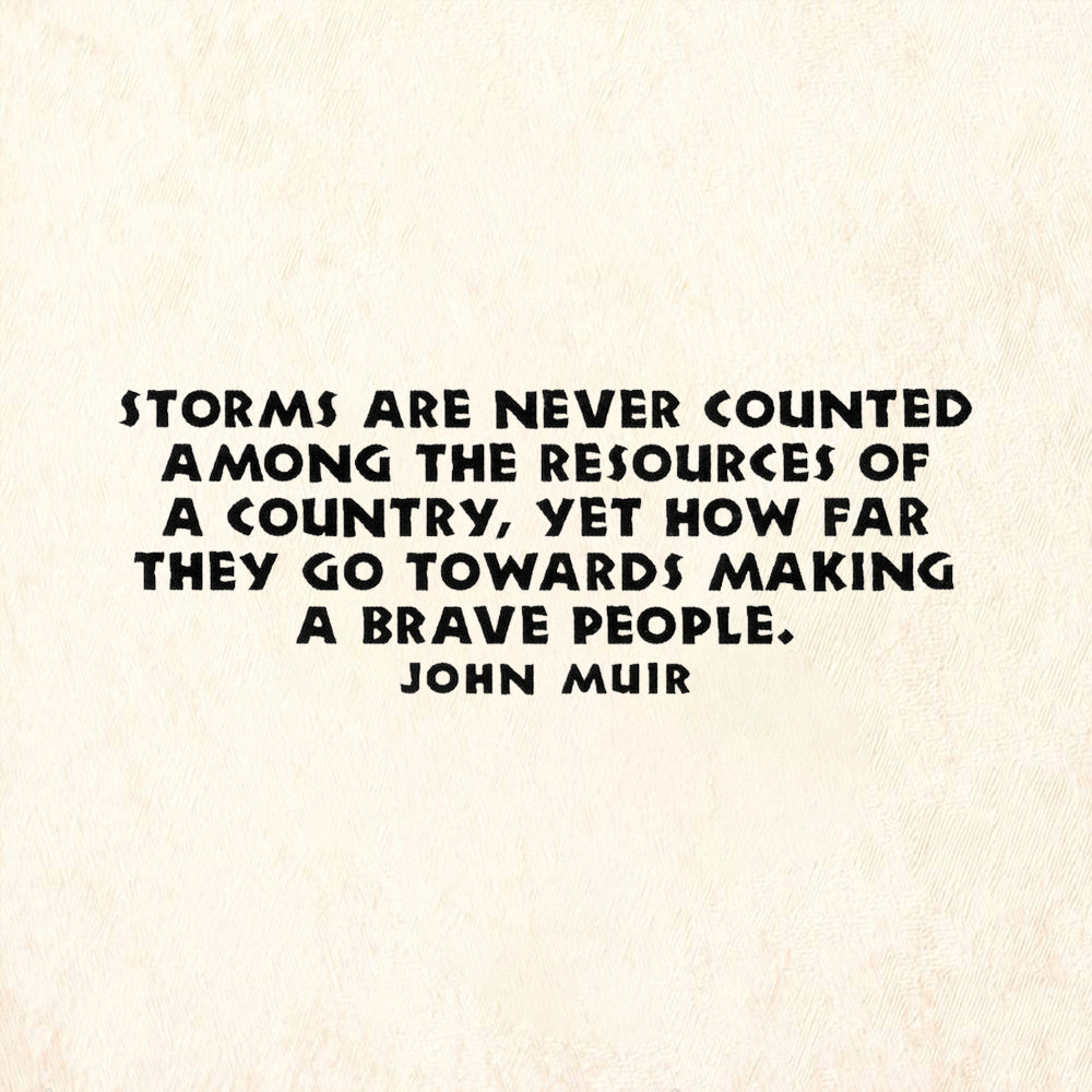 StampaFe Storms Are Never Counted Quote by John Muir Rubber Art Stamp