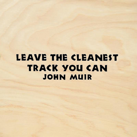 StampaFe Leave the Cleanest Track Quote by John Muir Rubber Art Stamp
