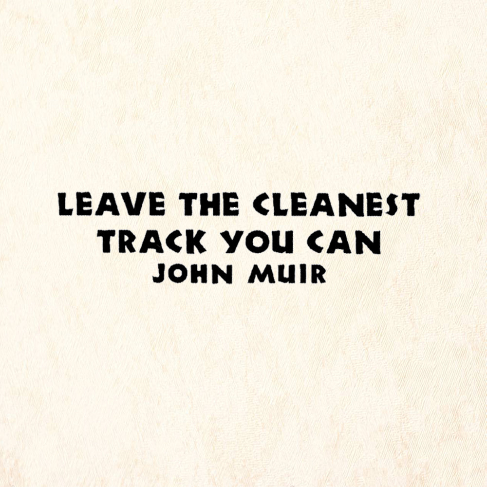 StampaFe Leave the Cleanest Track Quote by John Muir Rubber Art Stamp