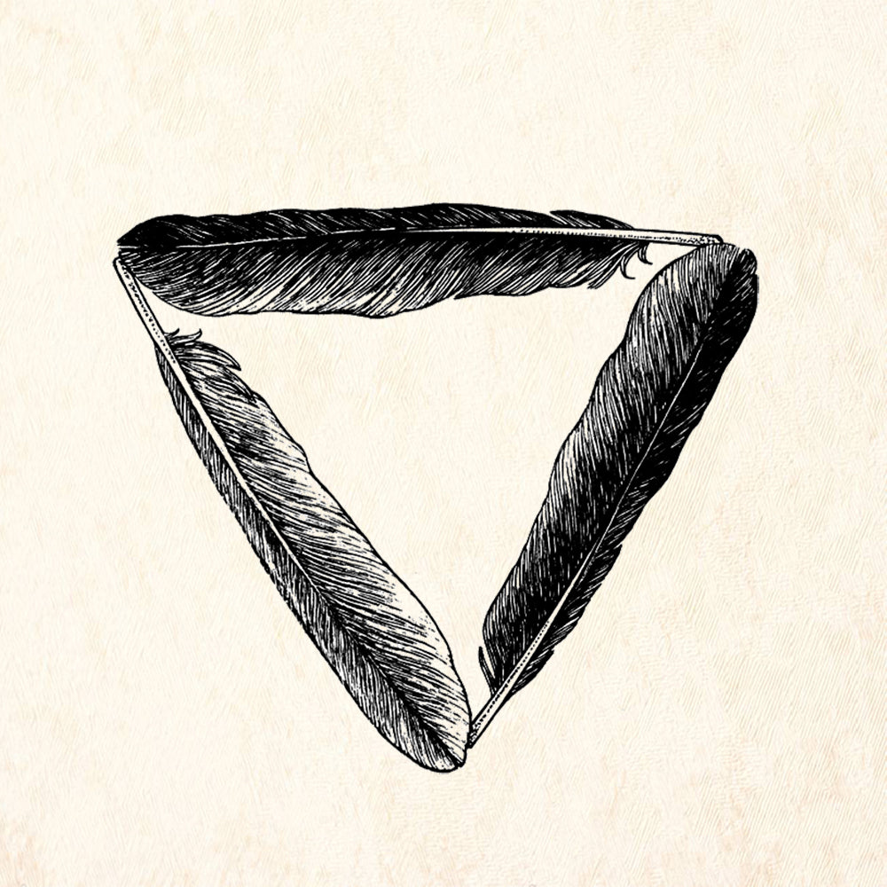 StampaFe Feather Triangle Southwestern Rubber Art Stamp
