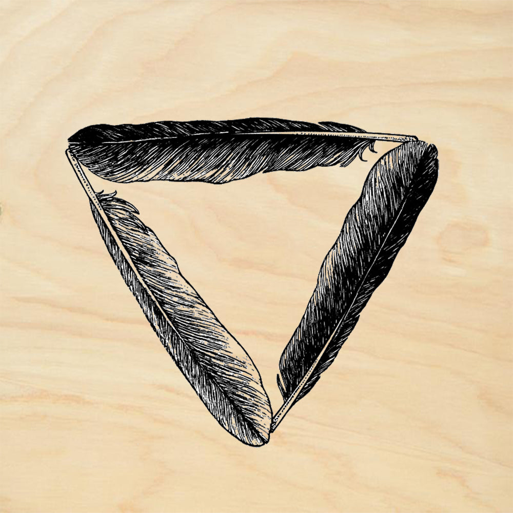 StampaFe Feather Triangle Southwestern Rubber Art Stamp