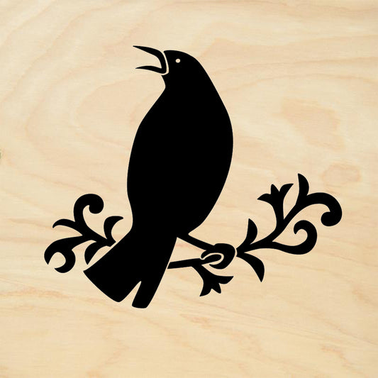 StampaFe Crow Mixed Media Rubber Art Stamp