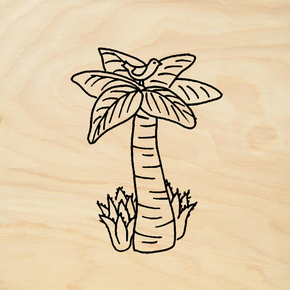StampaFe Palm Tree Tropical Rubber Art Stamp