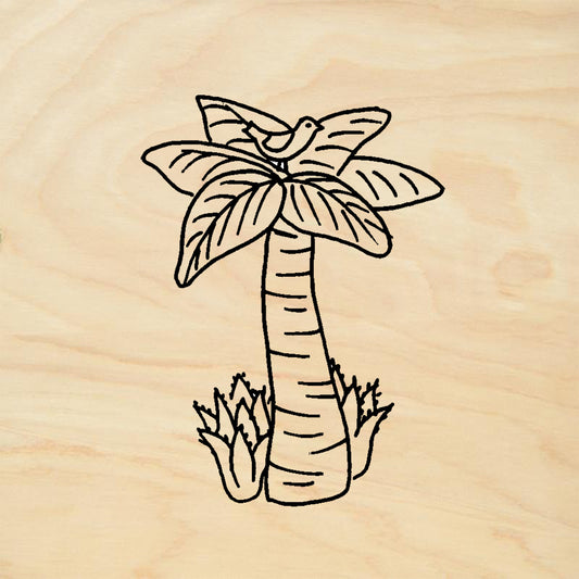 StampaFe Palm Tree Tropical Rubber Art Stamp