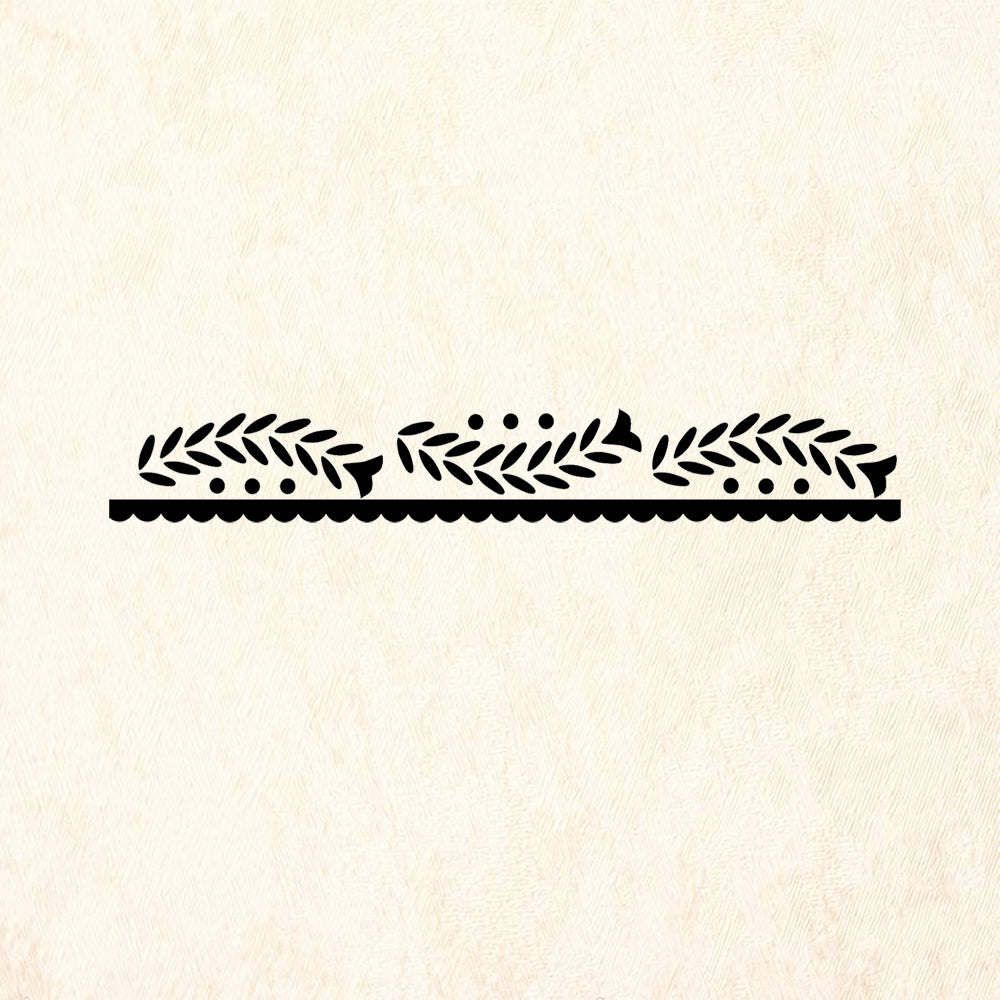 StampaFe Leaflet border Botanical Rubber Art Stamp