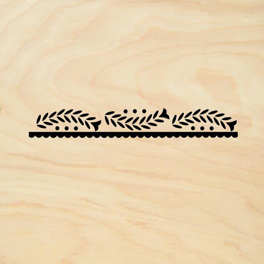 StampaFe Leaflet border Botanical Rubber Art Stamp