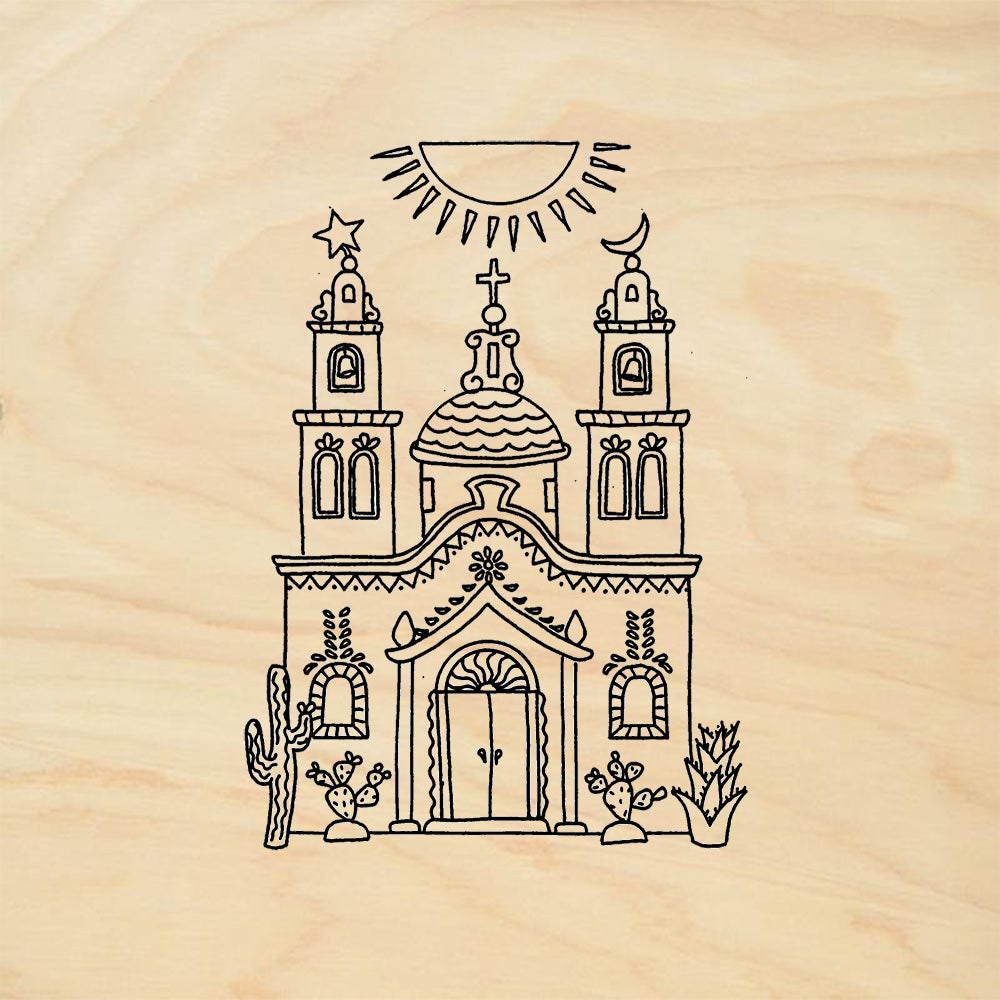 StampaFe Church Southwestern Rubber Art Stamp