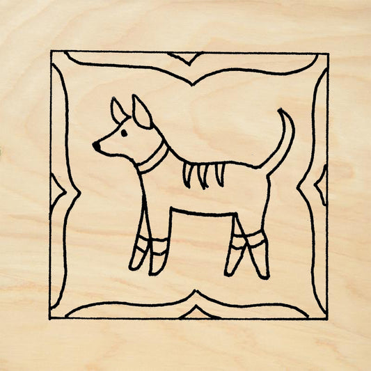 StampaFe Dog square Rubber Art Stamp