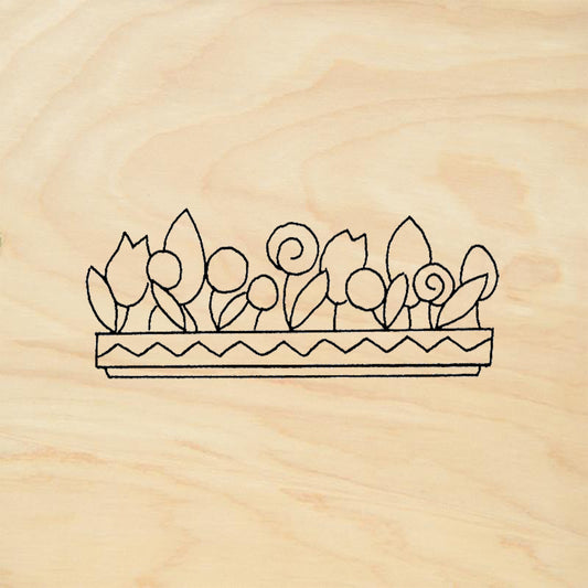 StampaFe Flower Box Floral Rubber Art Stamp