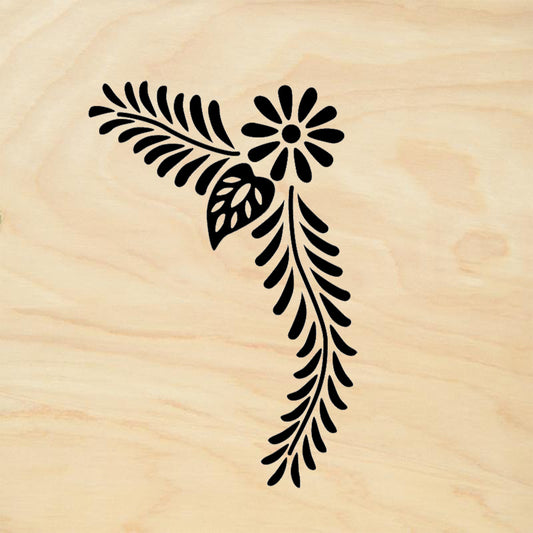 StampaFe Floral Corner Botanical Rubber Art Stamp