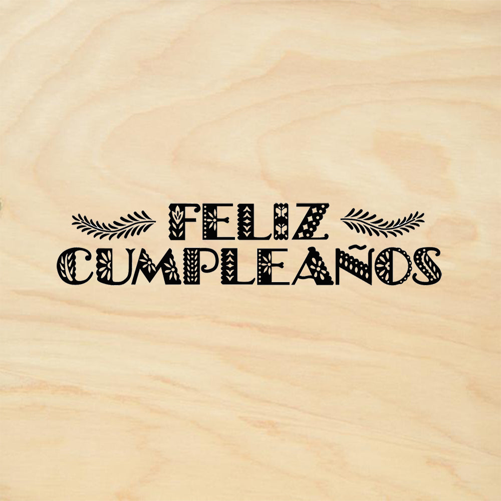 StampaFe Felize Cumpleanos Card Making Rubber Art Stamp
