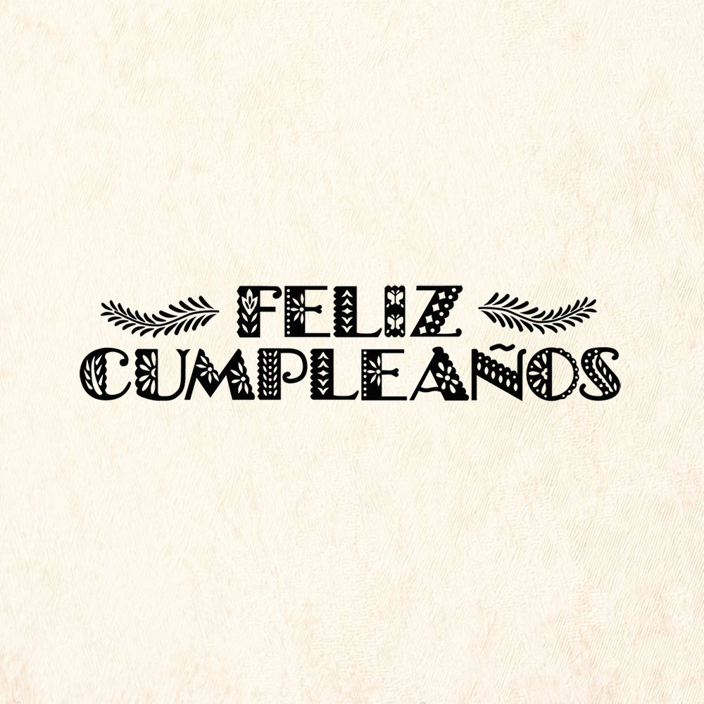 StampaFe Felize Cumpleanos Card Making Rubber Art Stamp