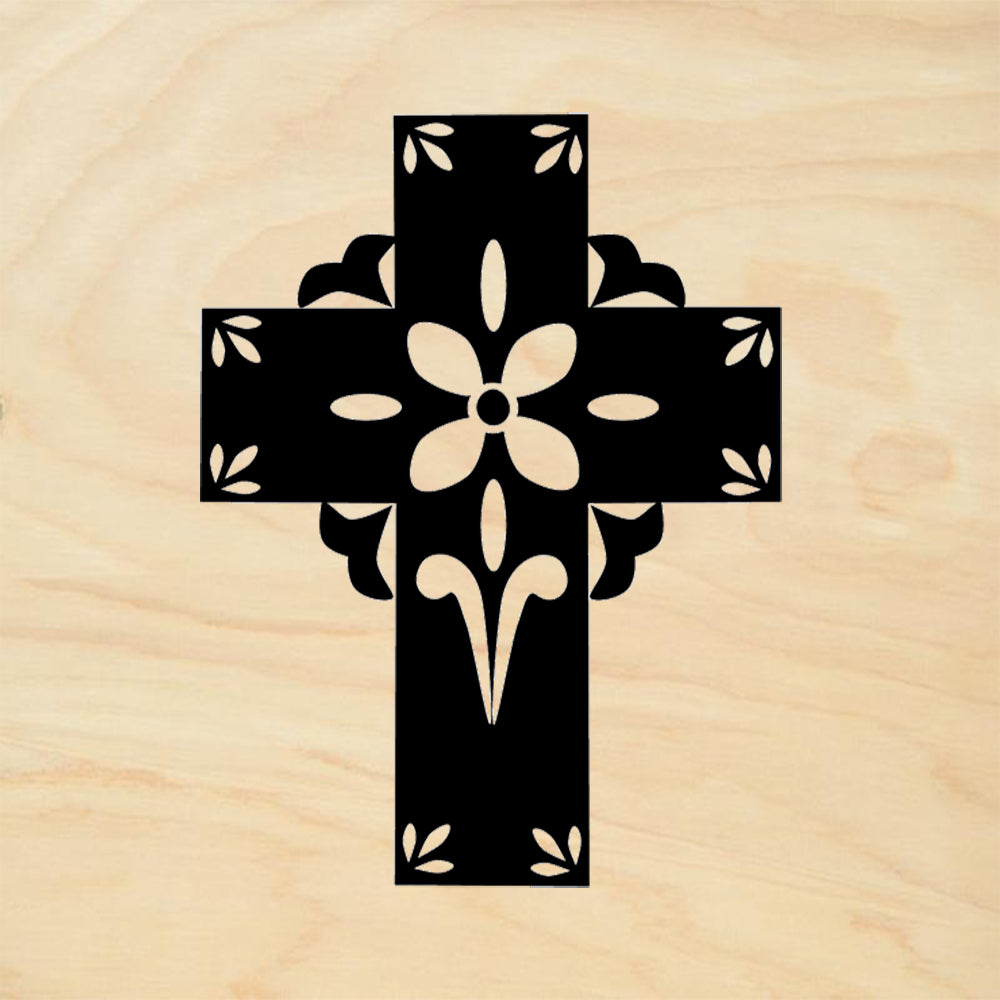 StampaFe Flower Cross Day of the Dead Rubber Art Stamp