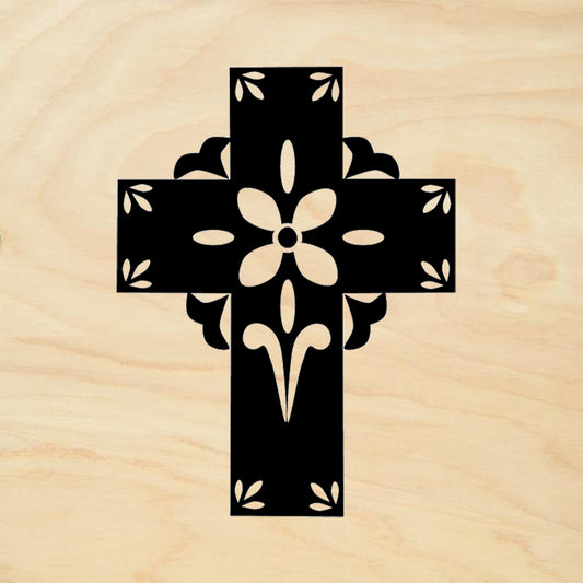 StampaFe Flower Cross Day of the Dead Rubber Art Stamp