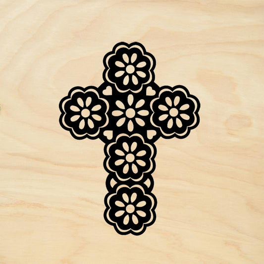 StampaFe Daisy Cross Day of the Dead Rubber Art Stamp