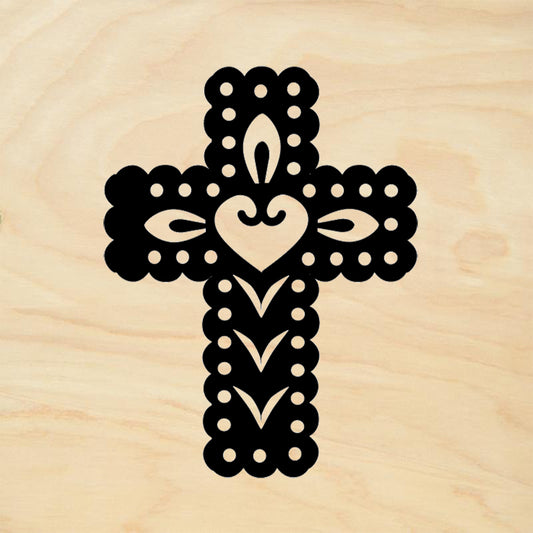 StampaFe Heart Cross Day of the Dead Rubber Art Stamp