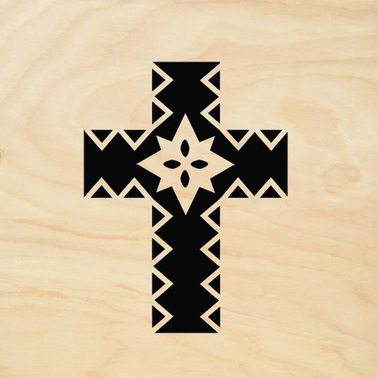 StampaFe Triangle Cross Southwestern Rubber Art Stamp