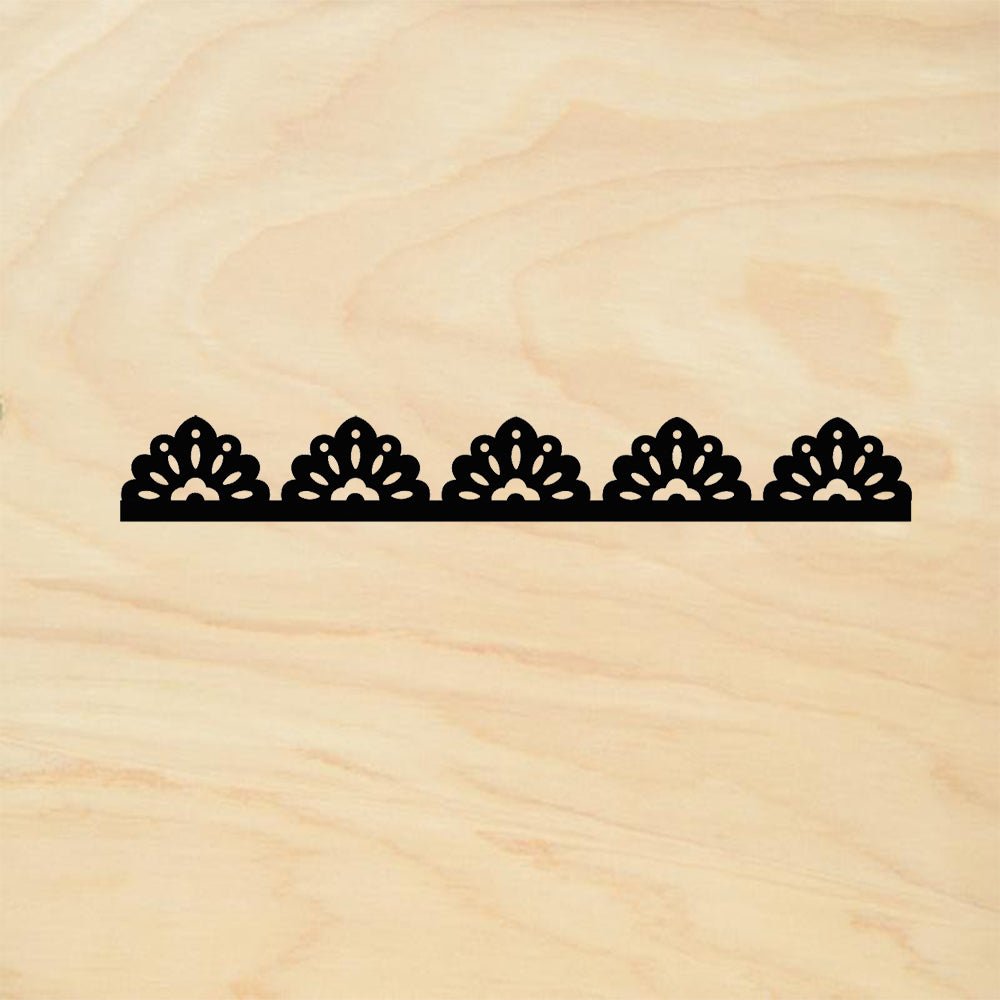 StampaFe Scallop Border Card Making Rubber Art Stamp