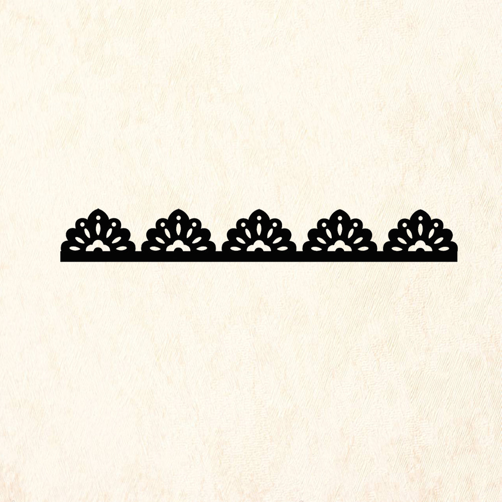 StampaFe Scallop Border Card Making Rubber Art Stamp