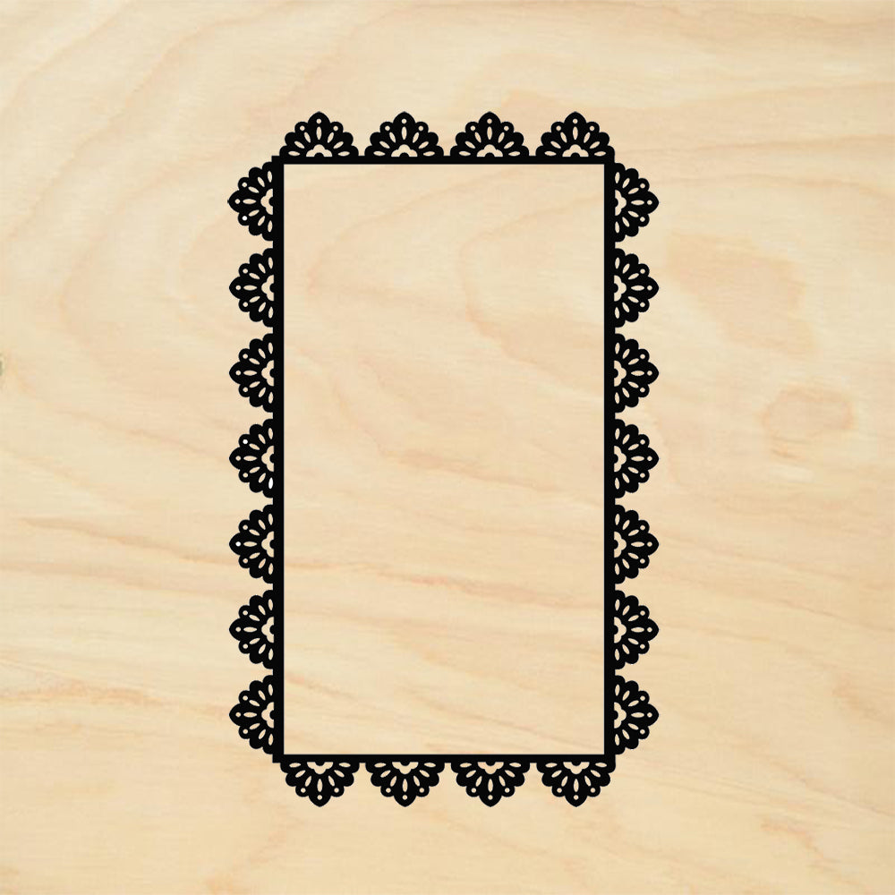 StampaFe Rectangle Picado Frame Mixed Media Rubber Art Stamp