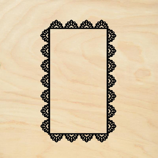 StampaFe Rectangle Picado Frame Mixed Media Rubber Art Stamp