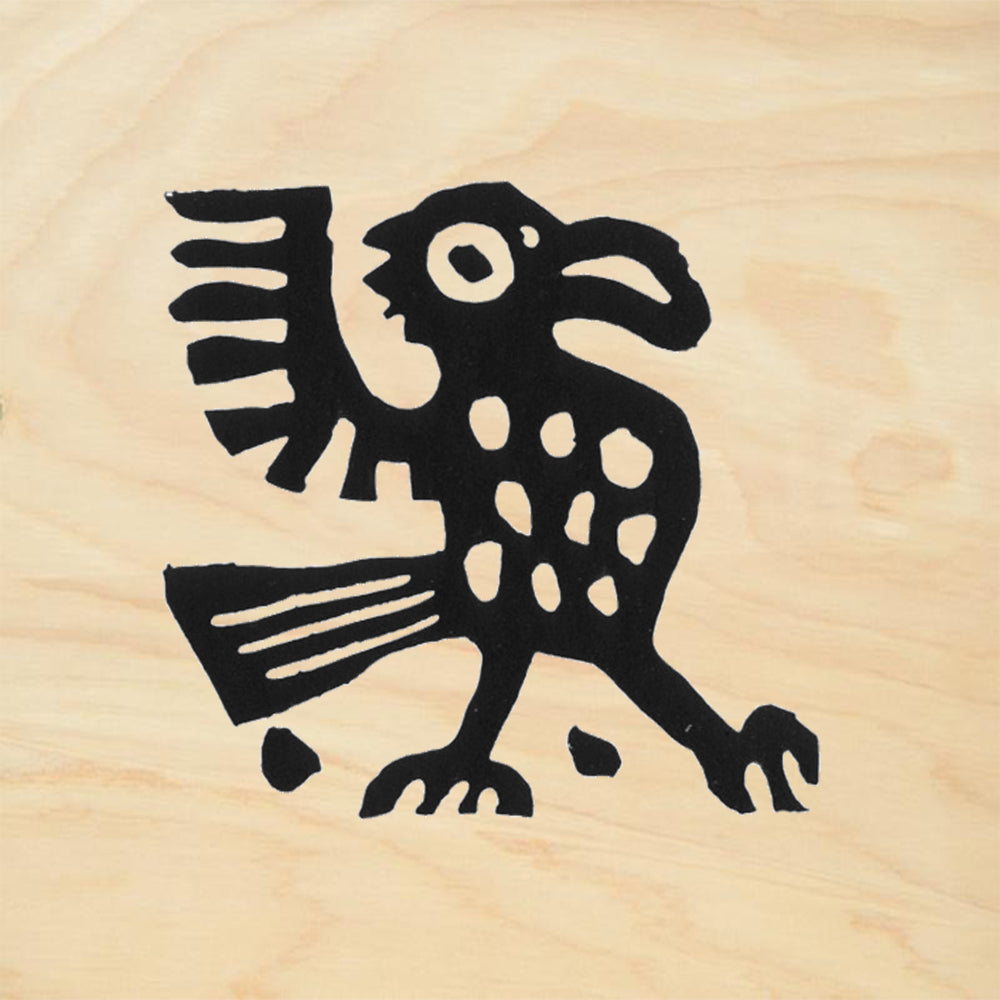 StampaFe Good Egg Bird Tribal Rubber Art Stamp