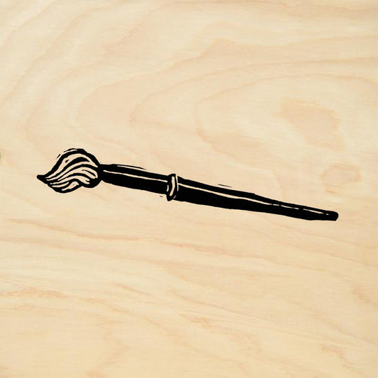 StampaFe Paint Brush Mixed Media Rubber Art Stamp