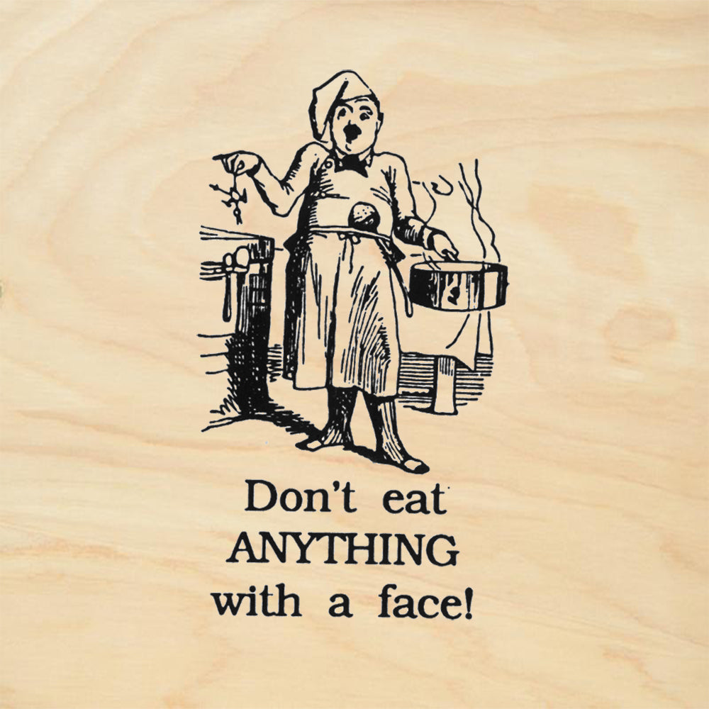 StampaFe Don't Eat Anything w Face Mixed Media Rubber Art Stamp