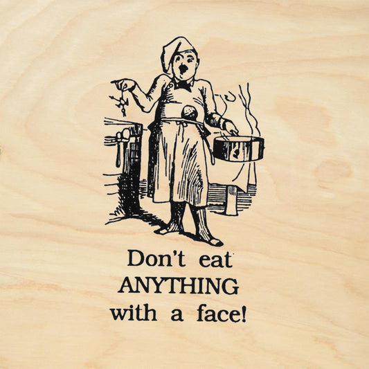 StampaFe Don't Eat Anything w Face Mixed Media Rubber Art Stamp