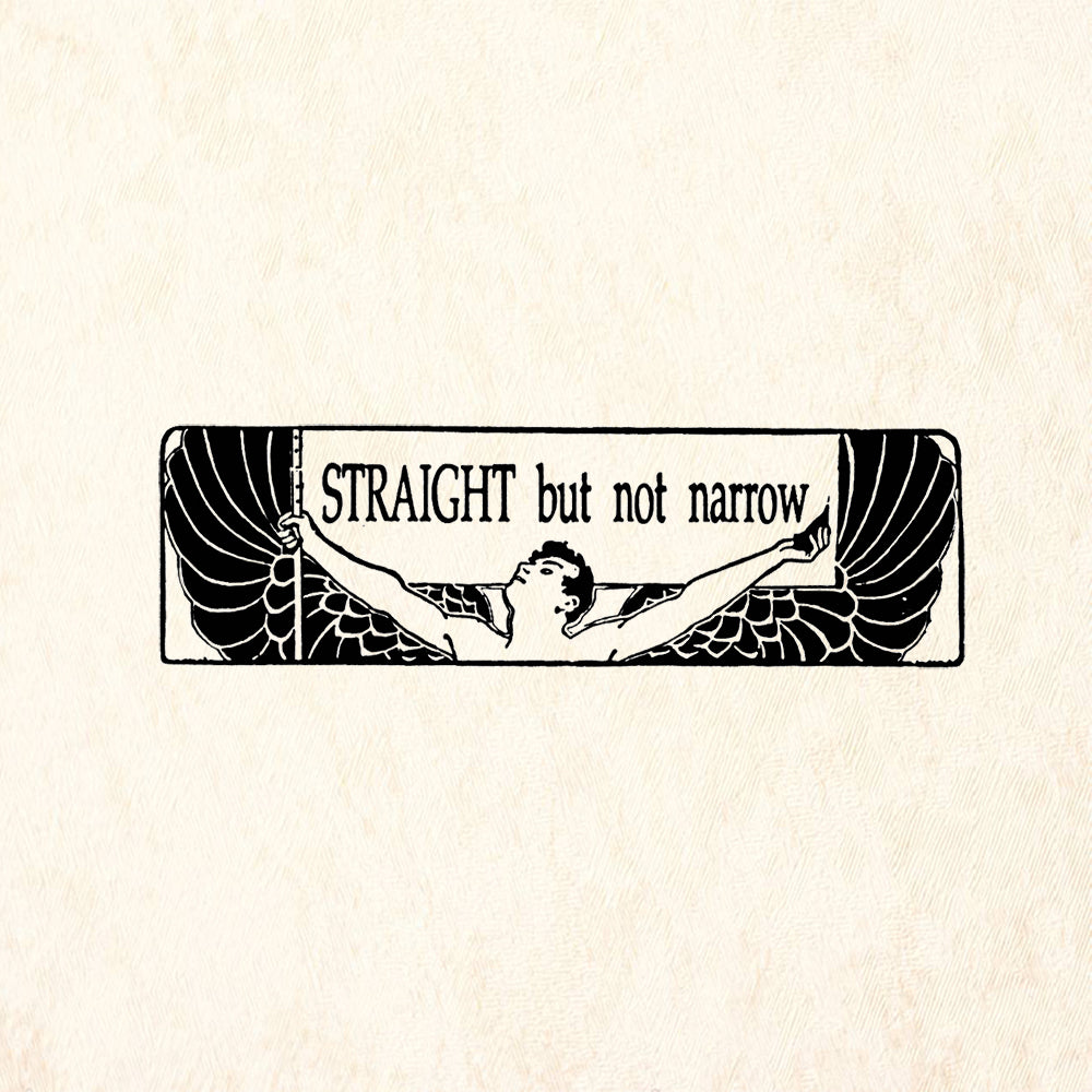 StampaFe Straight not Narrow Mixed Media Rubber Art Stamp