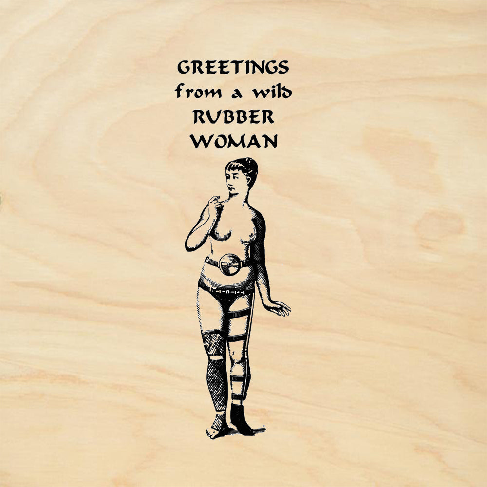 StampaFe WIld Rubber Greetings woman Mixed Media Rubber Art Stamp