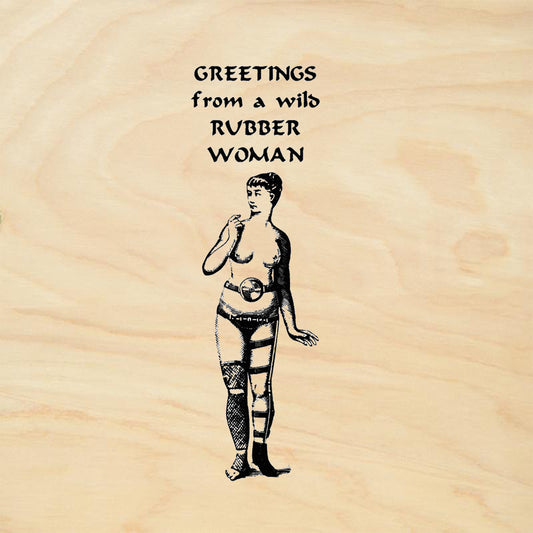 StampaFe WIld Rubber Greetings woman Mixed Media Rubber Art Stamp