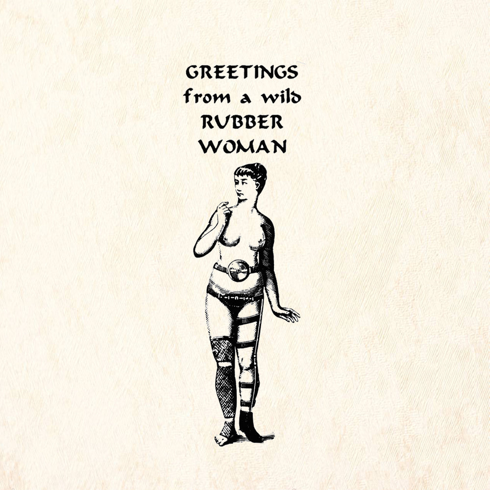 StampaFe WIld Rubber Greetings woman Mixed Media Rubber Art Stamp