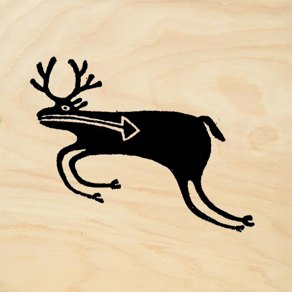 StampaFe American Indian Deer Tribal Rubber Art Stamp