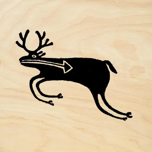 StampaFe American Indian Deer Tribal Rubber Art Stamp