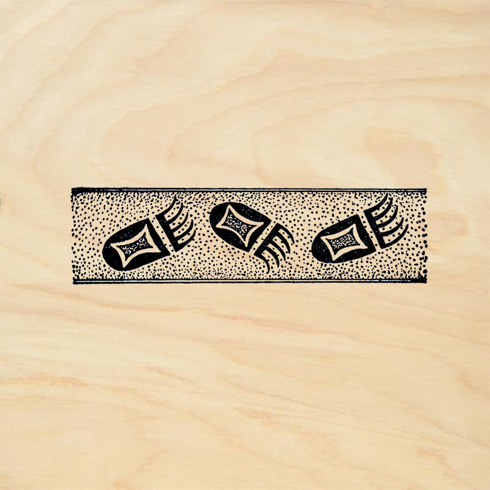StampaFe Bear Paw border Tribal Rubber Art Stamp