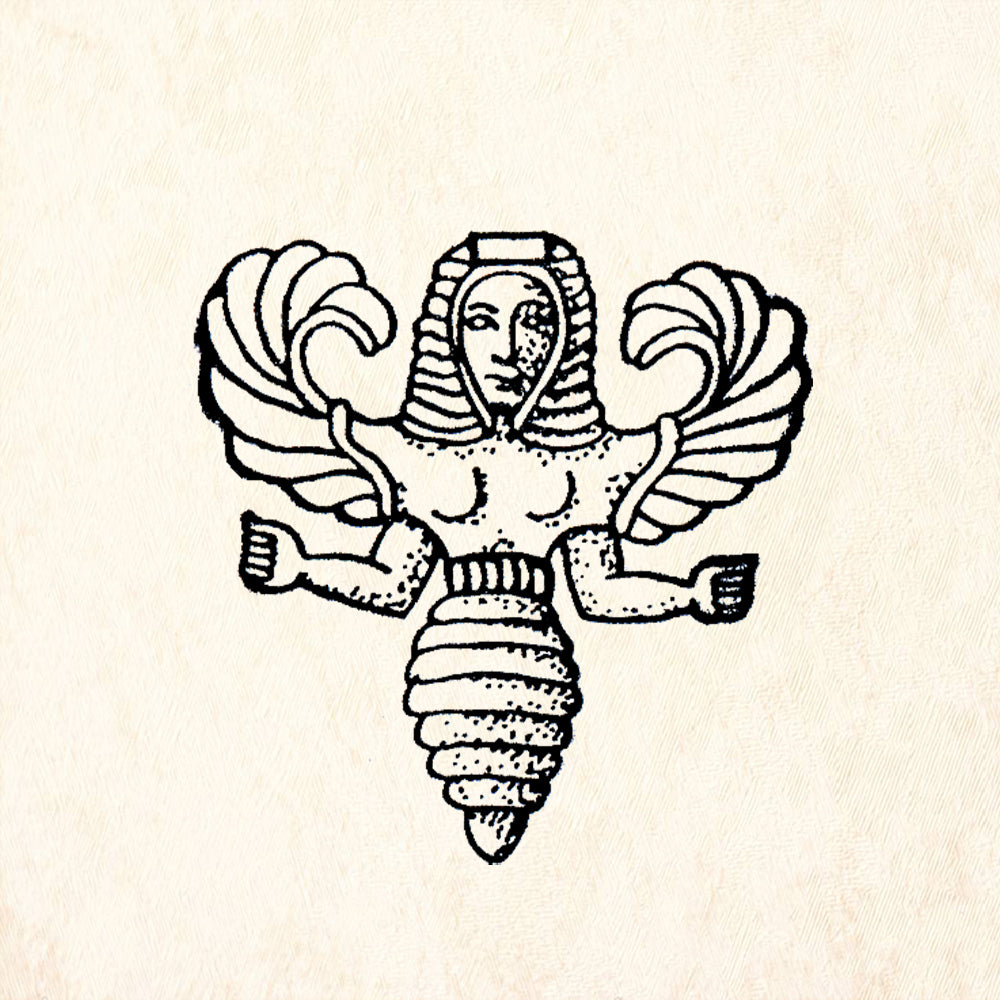 StampaFe Bee Goddess Goddess Rubber Art Stamp
